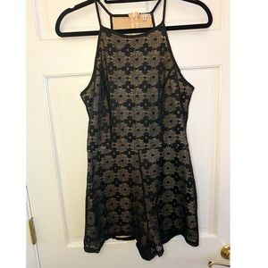 Bleh Ciel Halter black lace romper - never worn
